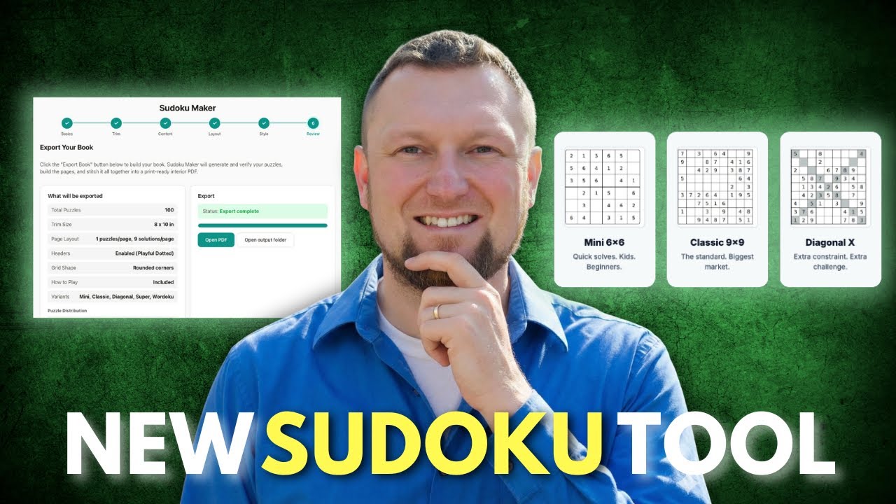 This NEW Sudoku Maker Creates $100/Day BOOKS in 5 Minutes 🤯