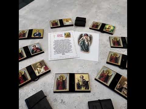 Миниатюра изображения товара Икона Wolves Оберег с молитвой к Богородице 1368