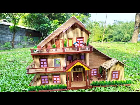 How to make miniature house using cardboard and popsicle stick || Ataur's Treasures || DIY