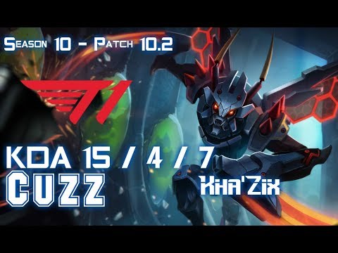 T1 Cuzz KHA'ZIX vs NOCTURNE Jungle - Patch 10.2 KR Ranked