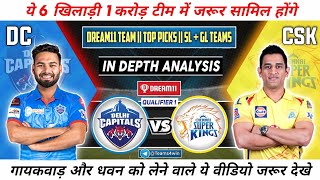 DC vs CSK Dream11, DC vs CSK Dream11 Team, DC vs CSK Dream11 Prediction, DC vs CSK Qualifier 1 IPL