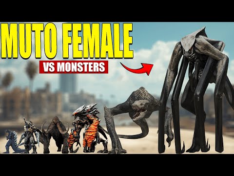 MUTO Female vs Giant Monsters | 3D Monster Size Comparison