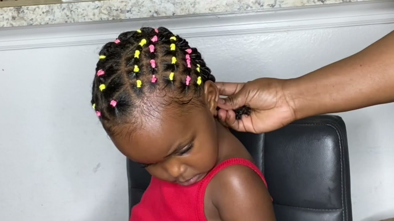 SIMPLE RUBBER BAND METHOD FOR BABY TODDLER KIDS PROTECTIVE HAIR STYLE HIGHLY REQUESTED