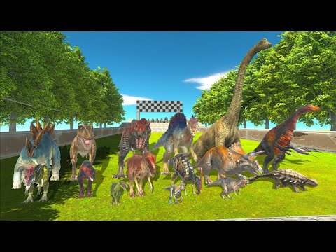 DINOSAURS CHAMPIONS RACE - MAP FOREST - Animal Revolt Battle Simulator