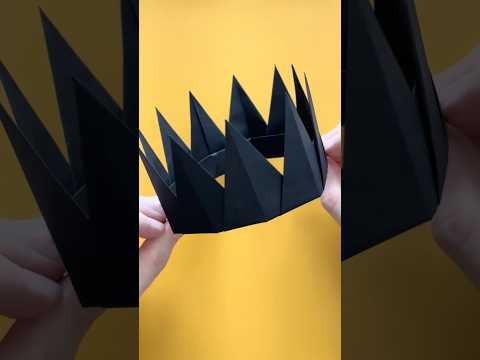 How to make easy origami crown #origami #diy #papercraft #paperfolding #papercrown