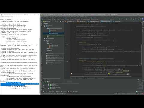 Reading data from Firebase RealtimeDB into a Recycler View | PART-3 | ANDROID STUDIO