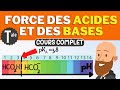 Comparer la force des acides et des bases (constante d'acidité) - cours de physique chimie terminale