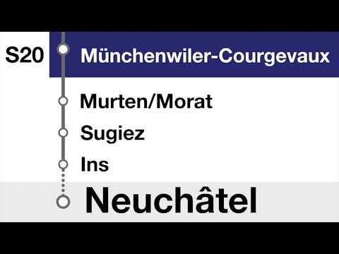 annonces TPF / TPF Ansagen - S20 Fribourg/Freiburg – Sugiez – Ins – Neuchâtel