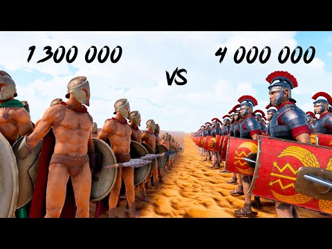 1.300.000 SPARTANS vs 4.000.000 ROMANS | Ultimate Epic Battle Simulator 2