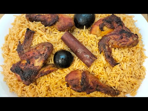 Iraqi Red Rice | Middle Eastern Rice Recipe | Red Rice with grilled chicken |
