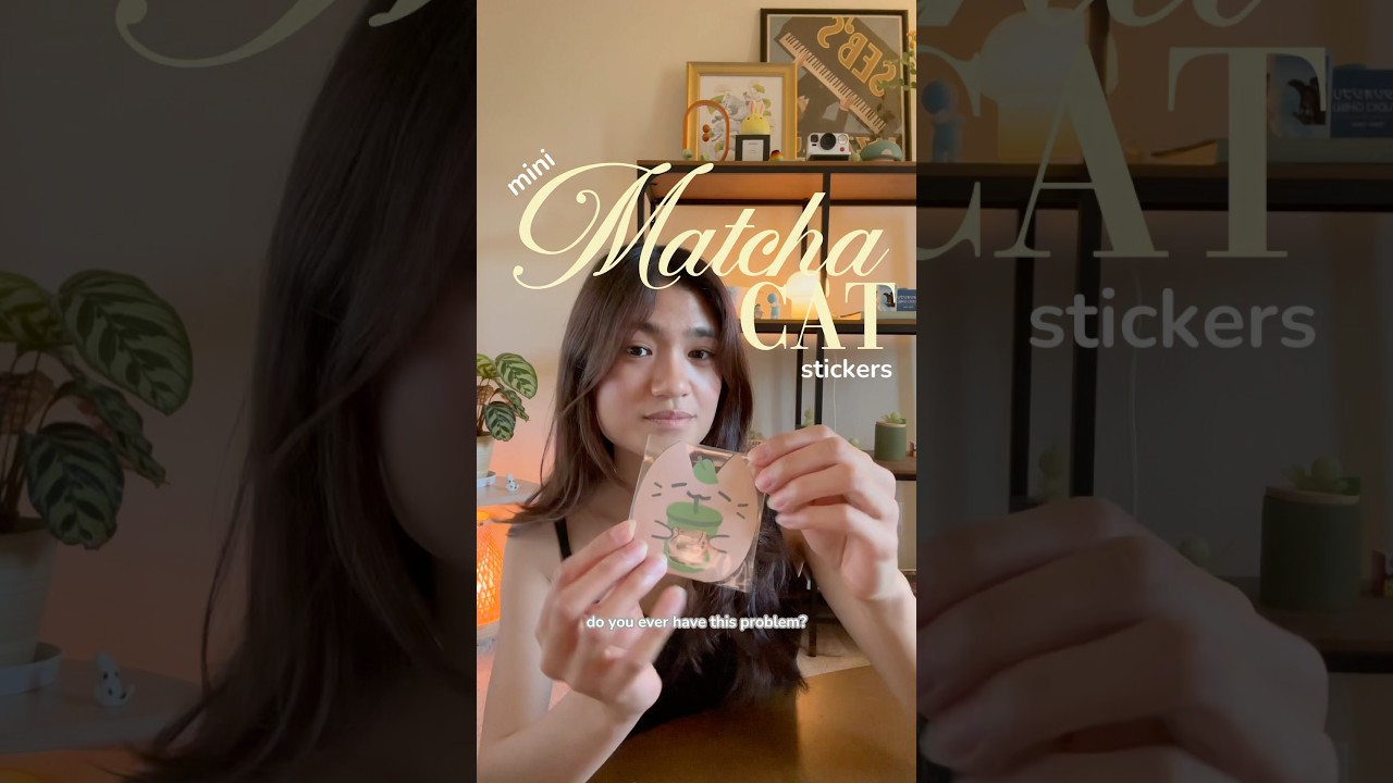 this is why mini stickers are the best! 🌟🌱 #journal #sticker #scrapbook #stationery #matcha #cats