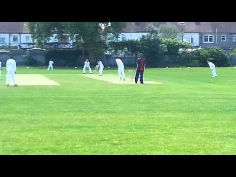 Usman Azhar playing against Woodford