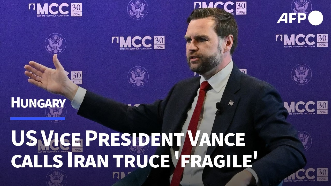 Video | Vance says US-Iran ceasefire 'fragile' during visit to Budapest | AFP