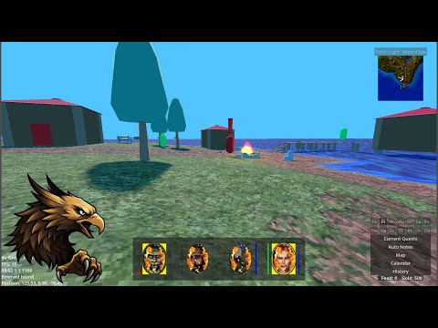 Emerald World #16: First spell targetting and projectiles, effects on portrait overlay.