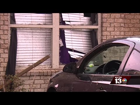 Tornado damage in Moundville