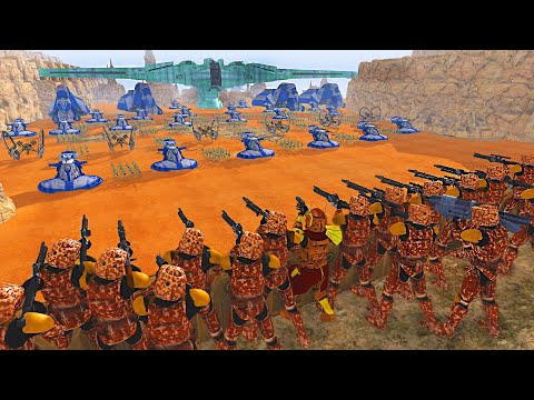 Can Clone Army Hold WALL vs Droid INVASION? ~ Battle of Geonosis - Men of War: Star Wars Mod