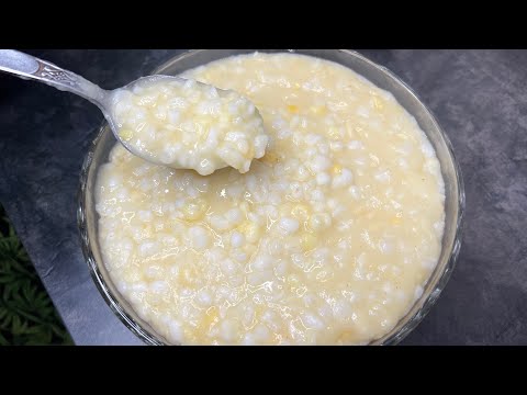 How To Make Delicious AUTHENTIC Ghana Breakfast Corn Porridge| Oblayoo| Eyoo| Hominy Corn Porridge🌽🤍