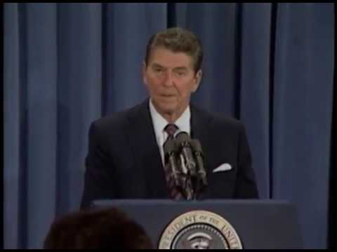 President Reagan’s 19th Press Conference in the East Room on July 26, 1983