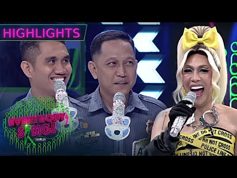 Vice Ganda asks Mr. P and Ariel about their profession as policemen | Everybody Sing Season 3