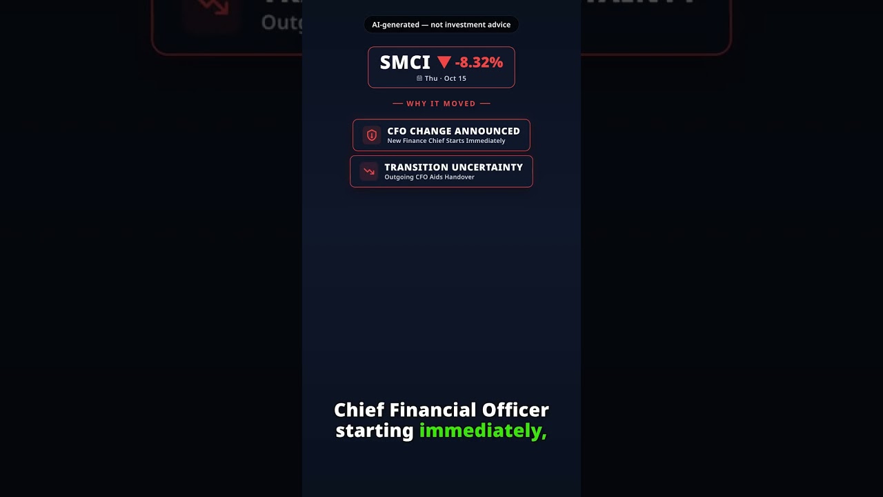 Why Is Supermicro Stock Falling Today? SMCI -8.32% (Oct 15)