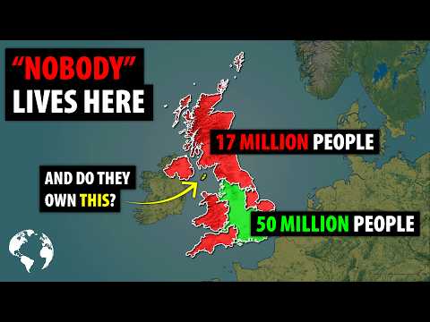 Why So Few People Live In Scotland, Wales, Northern Ireland or Southwest England