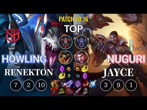 SB Howling Renekton vs DWG Nuguri Jayce Top - KR Patch 10.16