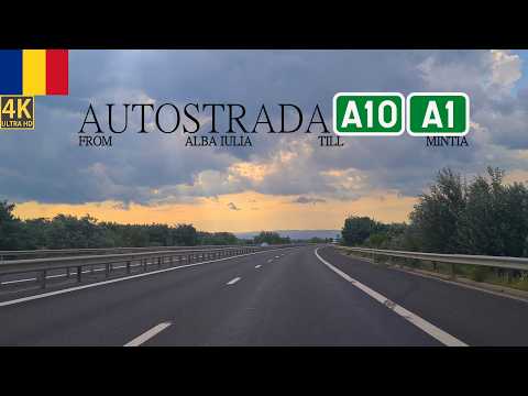 4K Driving Over Autostrada A10 - A1 - Alba Iulia - Mitia - Hunedoara County Transilvania Romania 4K