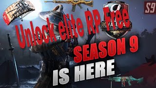 How to unlock elite RP season 9 free  pubg mobile