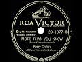 1946 Perry Como - More Than You Know
