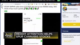 Reddit attention helps spur cannabis stocks