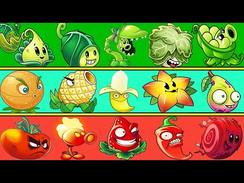 Plants vs Zombies 2: All RANDOM Plants Max Level Power-Up Vs Zomboss Battle
