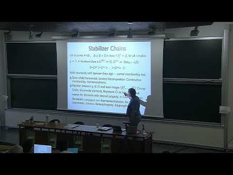 Alexander HULPKE - Computational group theory, cohomology of groups and topological methods 2