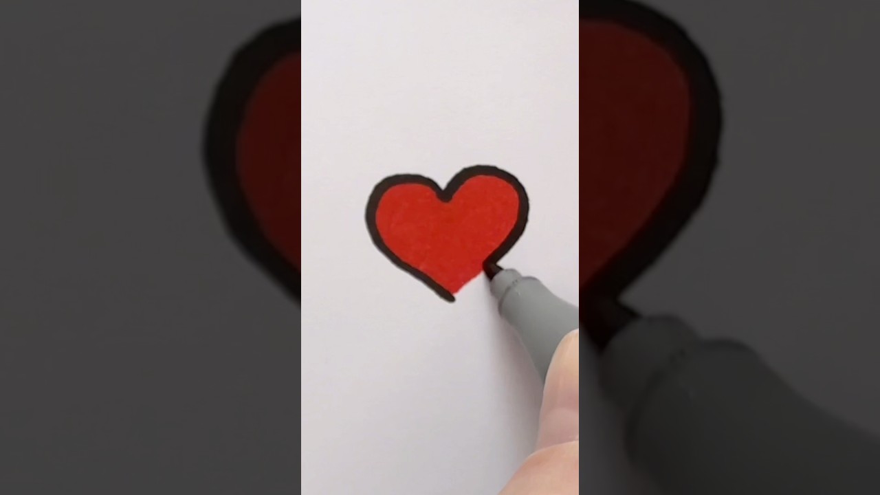 Draw a Perfect Heart Plant Like This #shorts #art #love