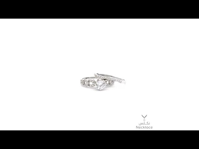 خاتم ذهب أبيض عيار 18 الراقي (RNLZ.0433)