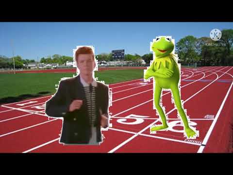 Rick Astley and Kermit The Frog go for a run