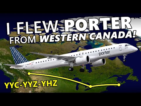 I Flew on Porter's Embraer E2... from Western Canada!