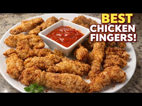 The Secret to Perfect Golden Crispy Chicken Fingers! | So Juicy Inside