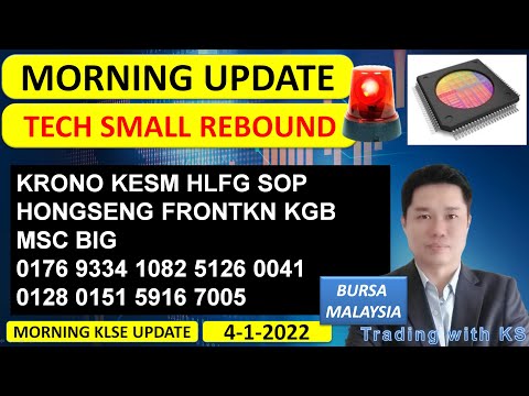 Morning KLSE BURSA Update - 4-1-2022 -  TECHNOLOGY SECTOR SMALL REBOUND !! KRONO KESM HLFG SOP