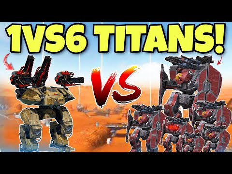 🔥 1vs6 BEHEMOTH VS ARTHURS ARMY TITAN BOSS FIGHT SKIRMISH CONCEPT || WAR ROBOTS ||