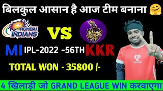 MI vs KKR Dream11 Team MI vs KKR Dream11 Mumbai Kolkata Dream11 MI vs KKR Dream11 Today IPL