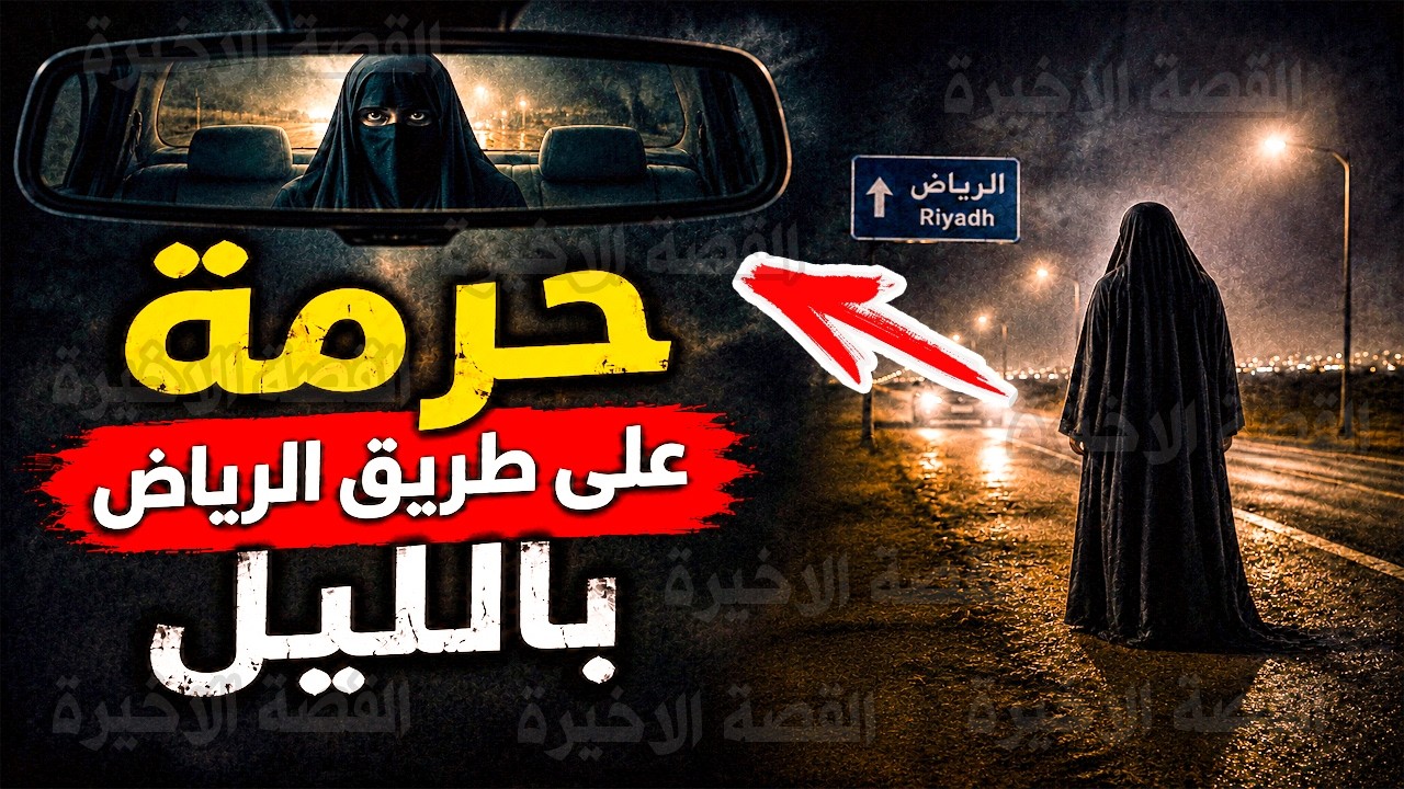 حرمة على طريق الرياض بالليل