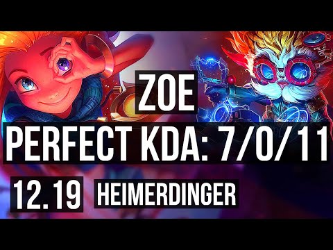 ZOE & Miss Fortune vs HEIMERDINGER & Kai'Sa (SUP) | 7/0/11, 2.1M mastery | EUW Master | 12.19