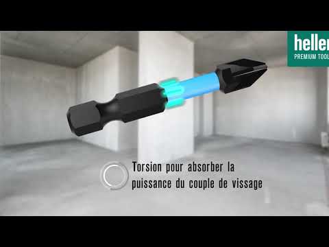 Heller Torsion & Impact Bits - Embouts de tournevis 2 en 1