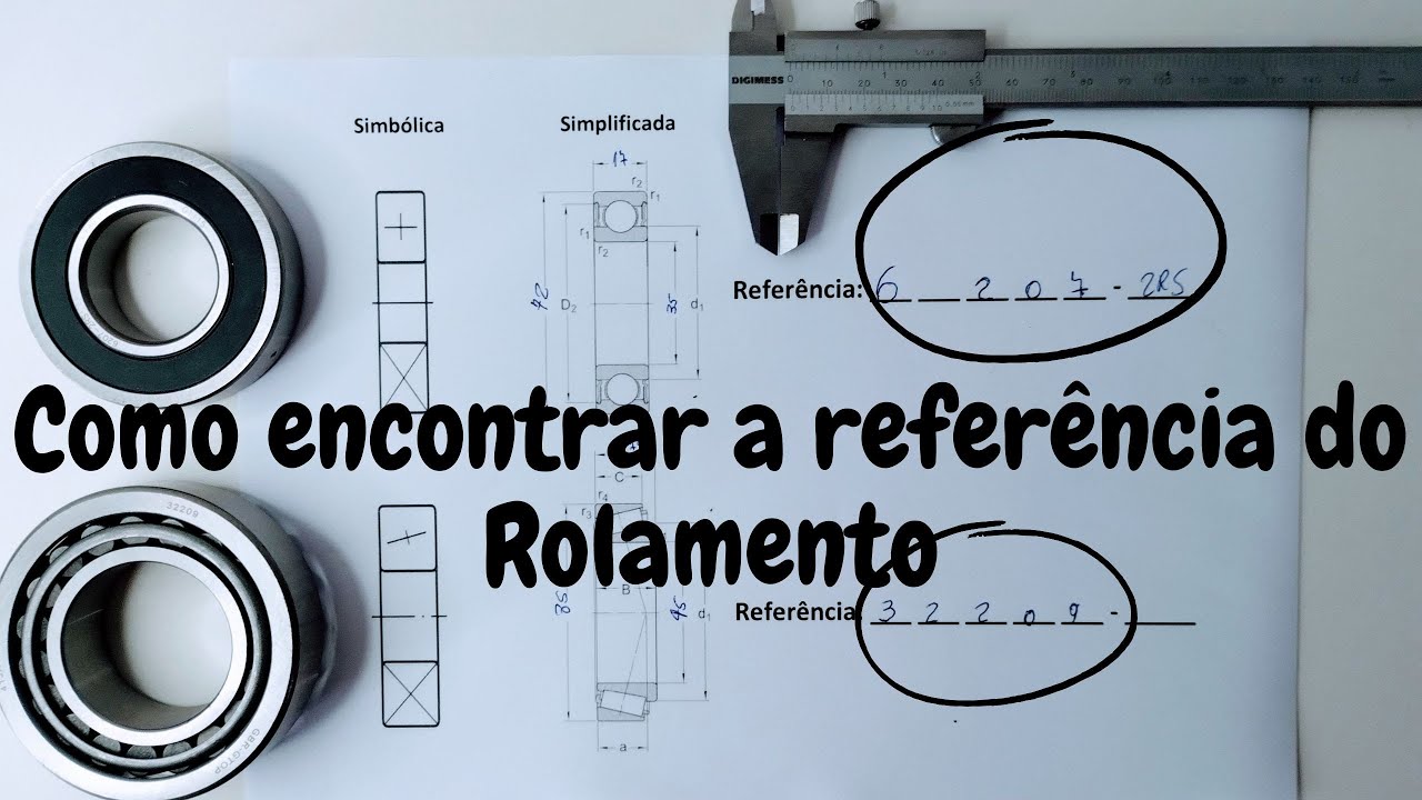 Como encontrar a referência do rolamento