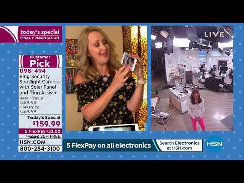 Ring Security Spotlight Camera with Solar Panel and Ring...