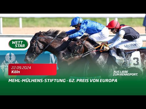 Köln: Mehl Mülhens Stiftung   62  Preis von Europa / Sieger: Rebels Romance / plus Siegerinterview