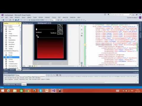 &#x202a;Tuition Windows phone 8 #14 # media player ,MediaElement   تكوين مشغل صوت&#x202c;&rlm;