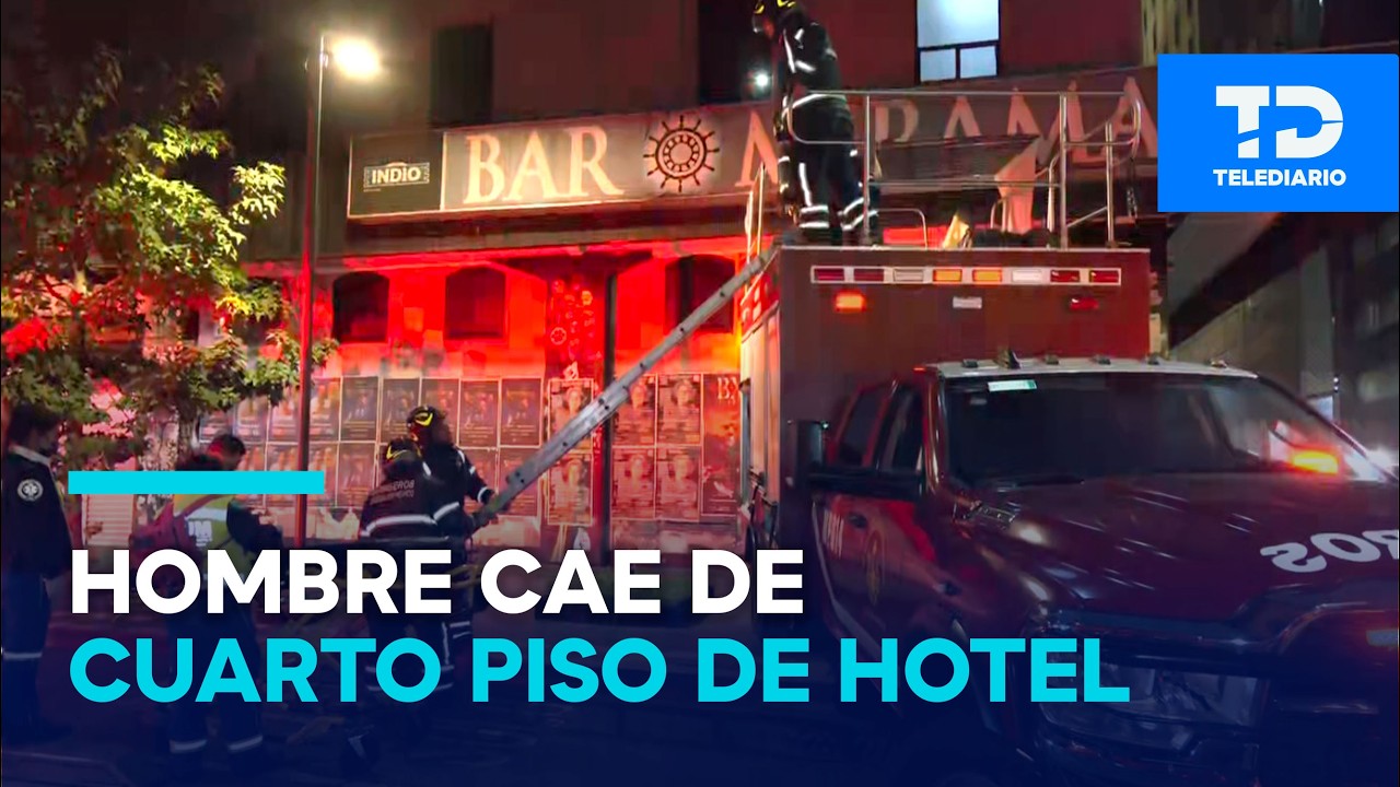 Hombre cae desde el cuarto piso de un hotel en la colonia Centro, alcaldía Cuauhtémoc
