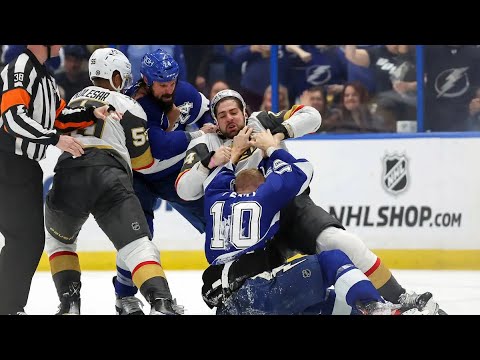 Tampa Bay Lightning vs Vegas golden knights big scuffle ￼