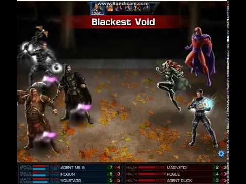 Marvel Avengers Alliance - PvP - Hogun + Volstagg vs Magneto + Rogue (Famine)